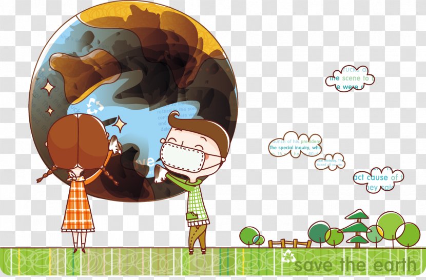 Earth Globe Wallpaper - Human Behavior - Clean Up Our Polluted Planet Transparent PNG
