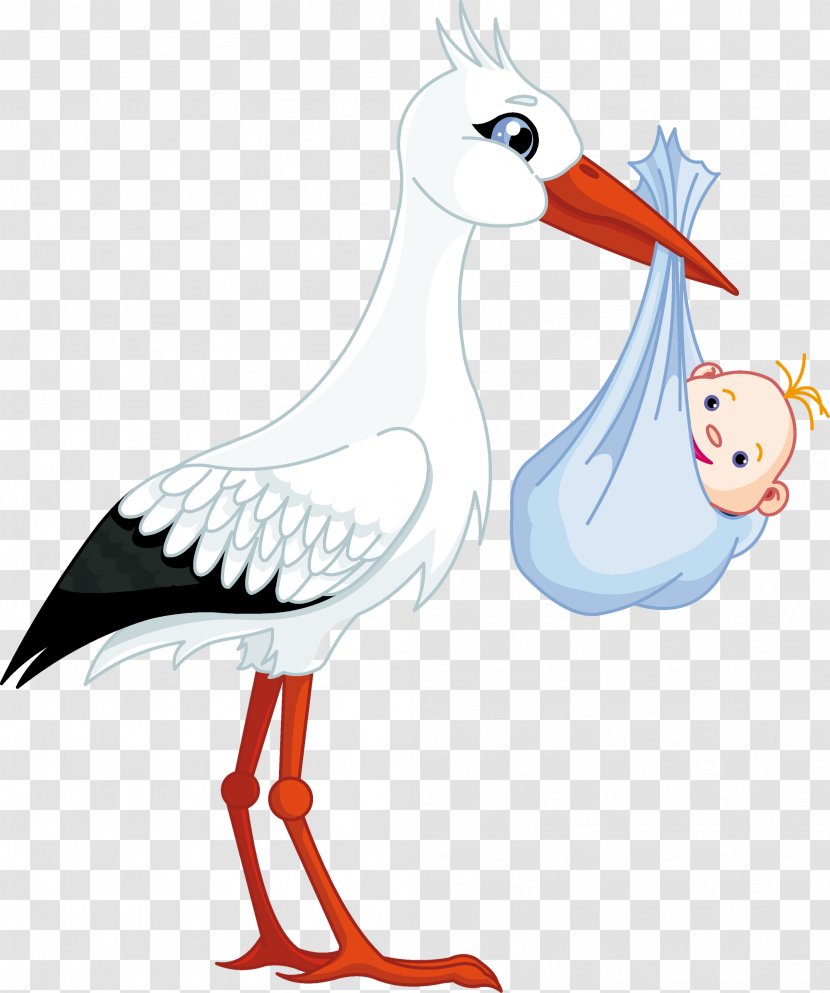 Twin Baby Shower Infant Clip Art - Beak - Send The Stork Of Transparent PNG