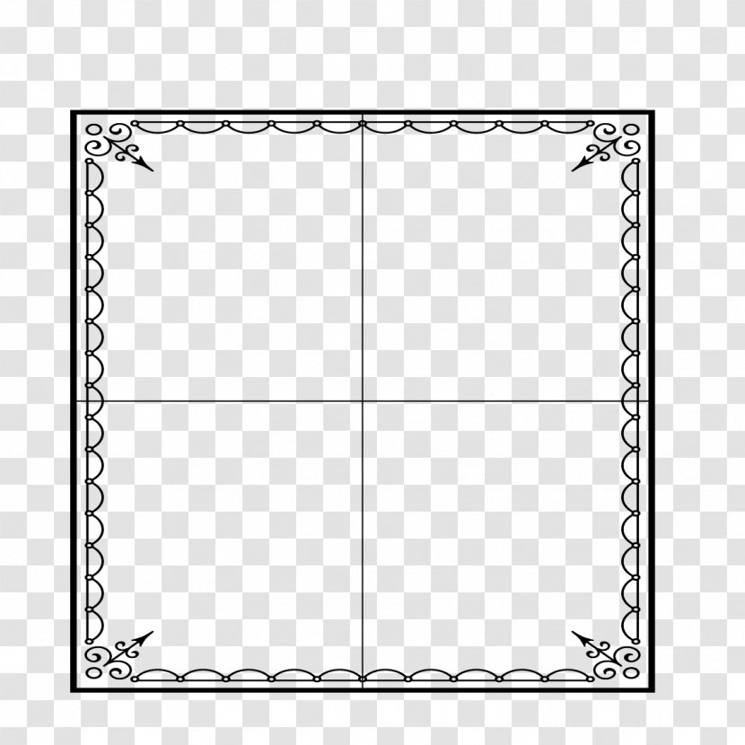 Black And White Square Area Pattern - Monochrome Photography - Field Frame Transparent PNG