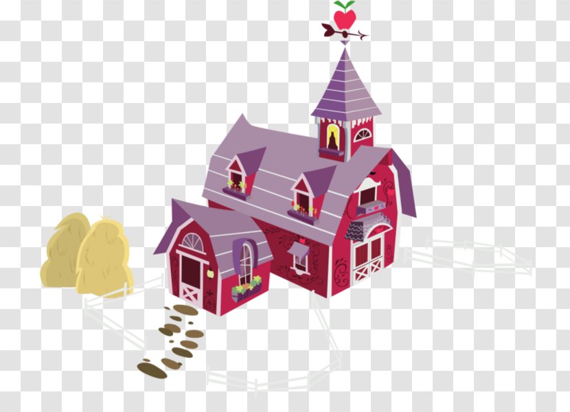 PonyKart Christmas Ornament Apple McDonald's Big Mac Gazebo - Handpainted House Transparent PNG