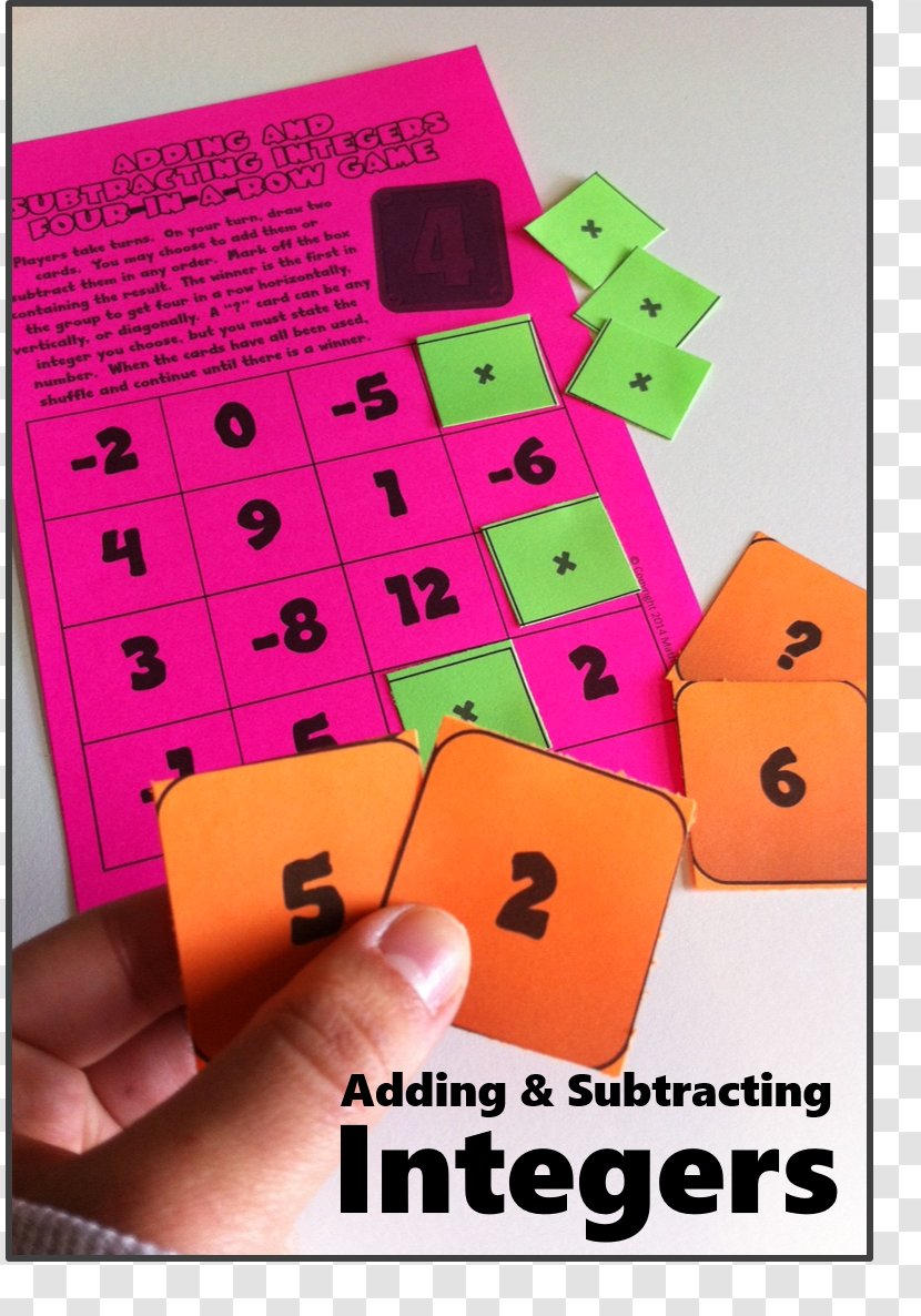 Mathematics Subtraction Addition Integer Game - Problem Solving - Think Math Games Transparent PNG