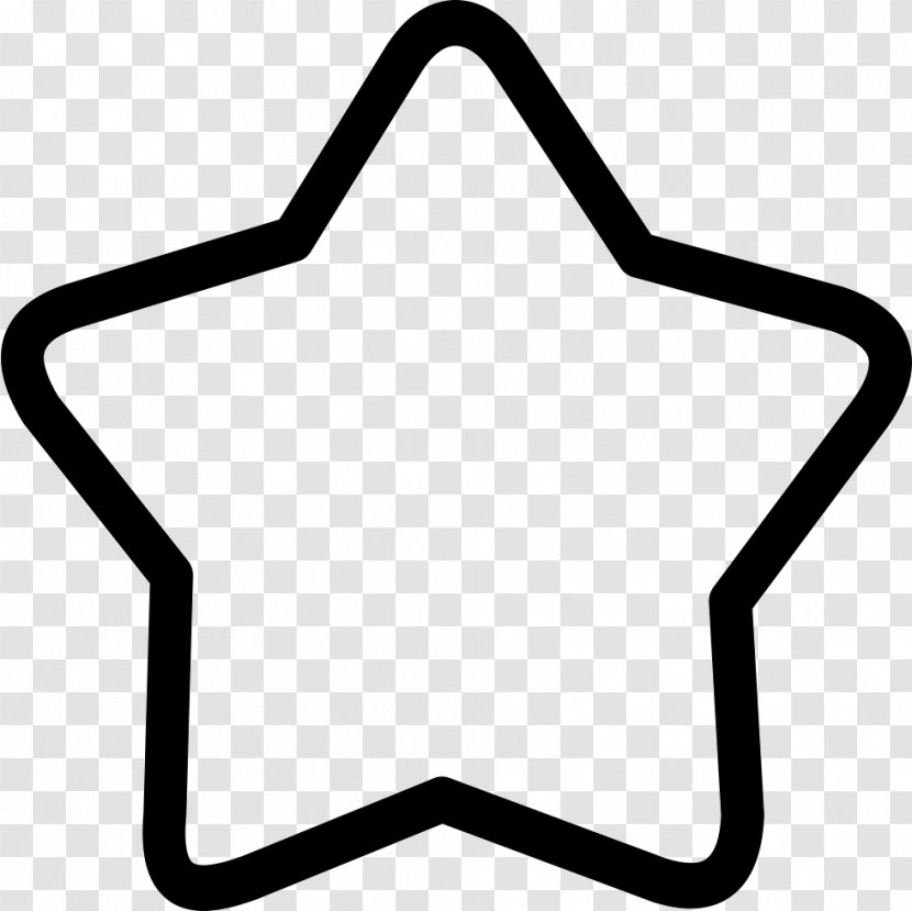 Black And White Symbol Clip Art - Area - 5 Star Transparent PNG