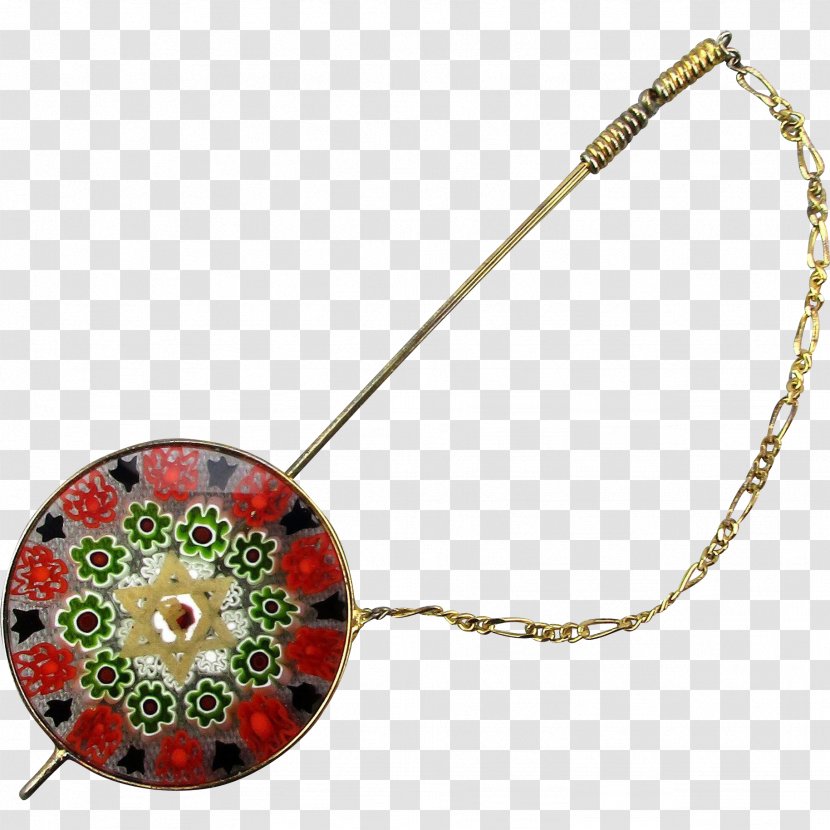 Millefiori Tie Pin Murano Glass Jewellery Necklace Transparent PNG
