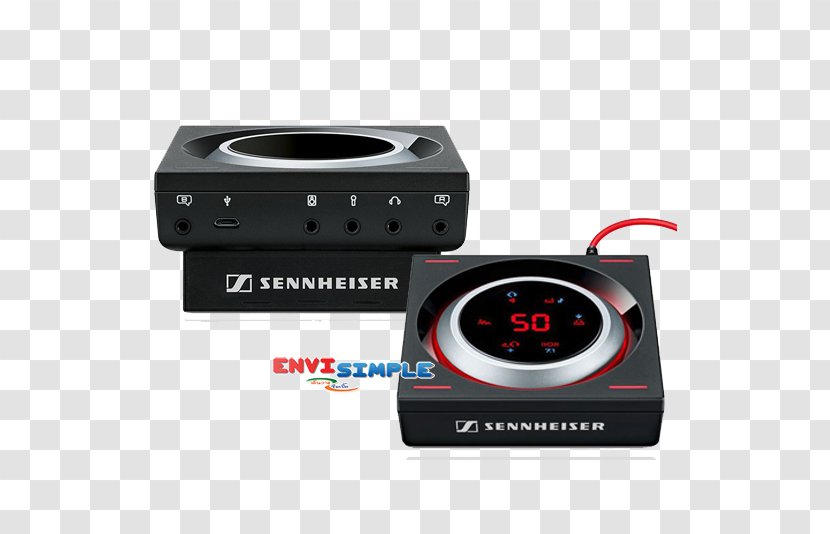 Sennheiser GSX 1200 PRO Audio Amplifier 1000 Headphones - Electronics Accessory - 350 Gaming Headset Transparent PNG