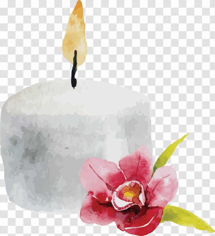 Watercolor Painting Candle - Coreldraw - Cartoon Vector Transparent PNG