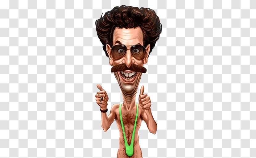 Sacha Baron Cohen Borat Sagdiyev YouTube Caricature - Facial Hair - Youtube Transparent PNG