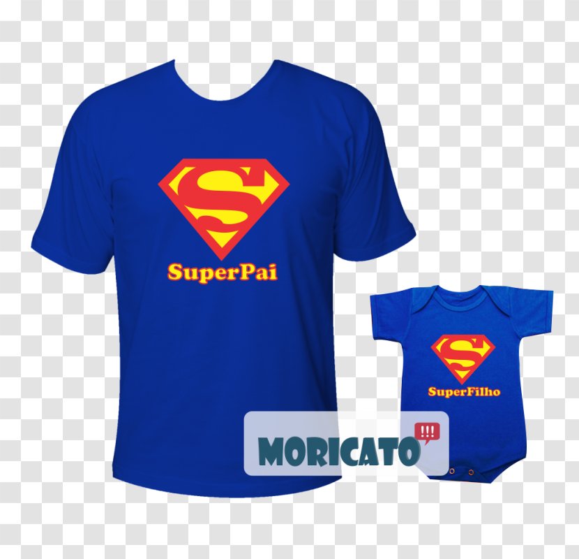 T-shirt Father Sleeve Gift - Electric Blue - Super Pai Transparent PNG