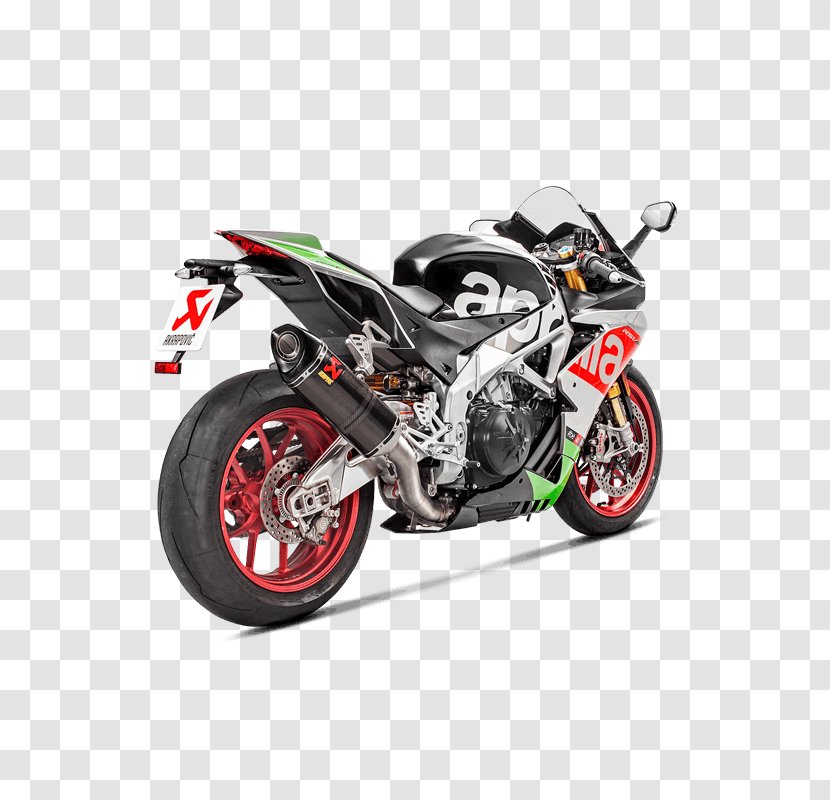 Exhaust System Aprilia RSV4 Akrapovič Tuono - Motorcycle Accessories Transparent PNG