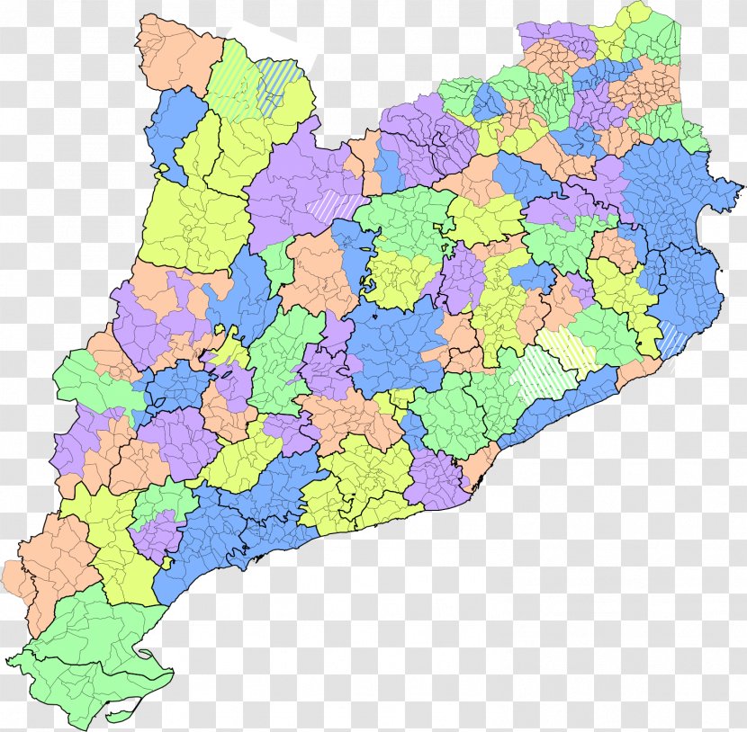 Principality Of Catalonia Comarca Comarques Naturals De Catalunya Catalan Language - Map Transparent PNG