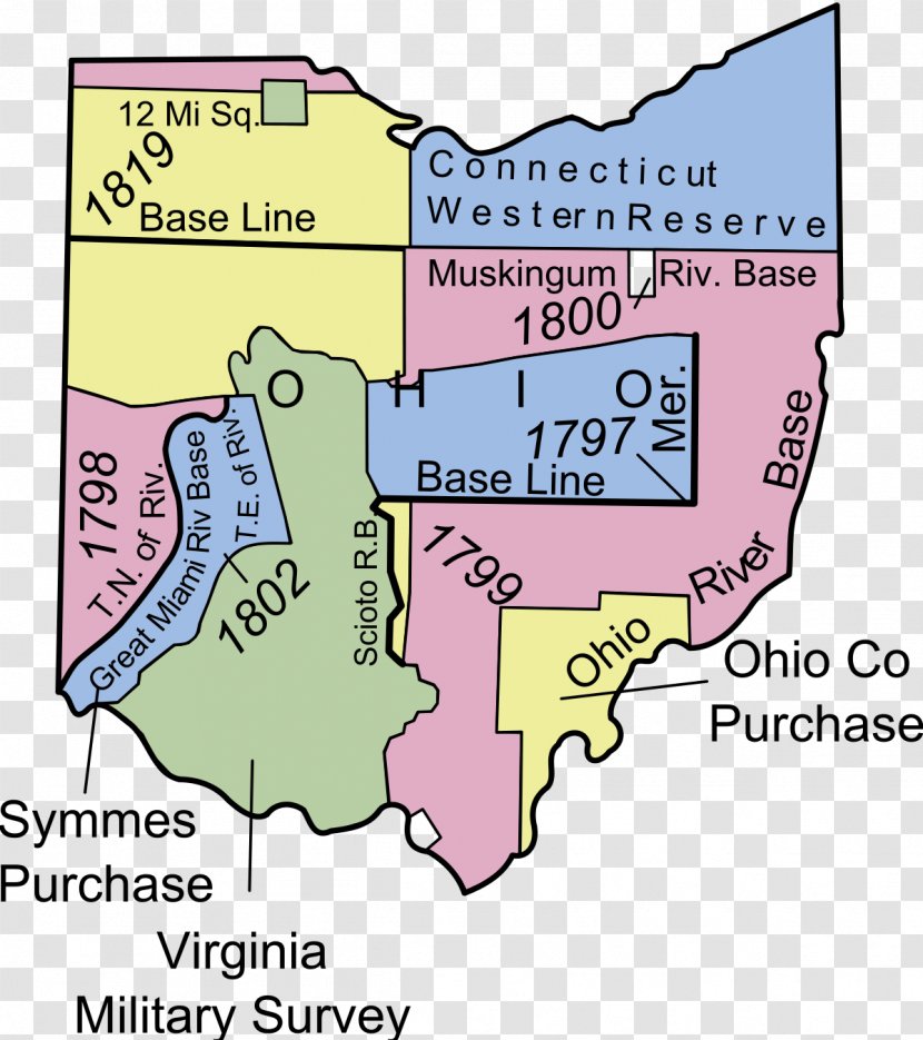 Ohio Lands Connecticut Western Reserve Historic Regions Of The United States Virginia Military District - Land Company - Business Transparent PNG