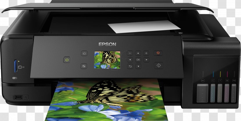 Paper Multi-function Printer Inkjet Printing ET-7750Epson Expression Premium ET-7750 EcoTank Wide-format All-in-One Supertank C11CG16201 Transparent PNG