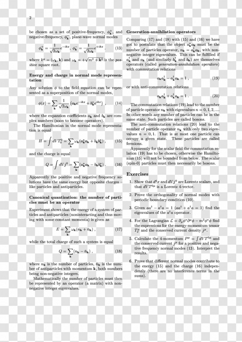 Particle Physics Scalar Field Theory Quantum Invariant - Text Transparent PNG