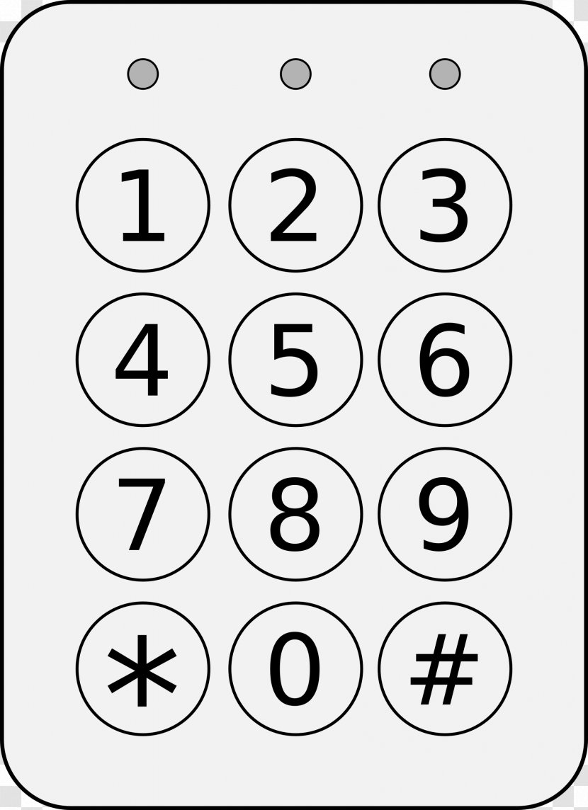 Computer Keyboard Telephone Keypad Clip Art - Numeriek - Mobile Phones Transparent PNG