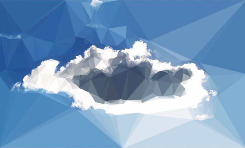 Sky Low Poly Blue Cloud Sunlight - Ice Transparent PNG