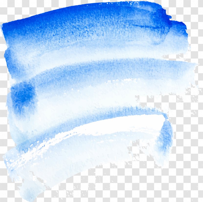 Watercolor Painting Paintbrush - Blue Brush Graffiti Transparent PNG