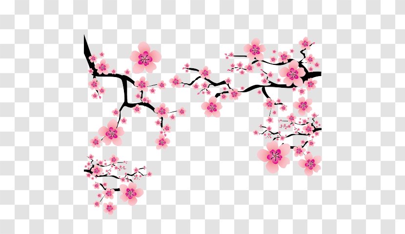 Cherry Blossom Vector Graphics Desktop Wallpaper Illustration - Twig - Bloom Background Transparent PNG