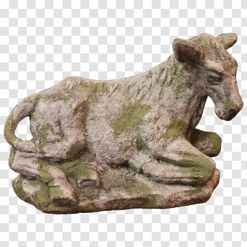 Sculpture Stone Carving Cattle Figurine - Wood - Cow Pattern Transparent PNG