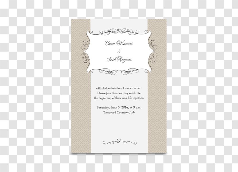 Wedding Invitation Brown Convite Font - Text - Fancy With Bow Transparent PNG