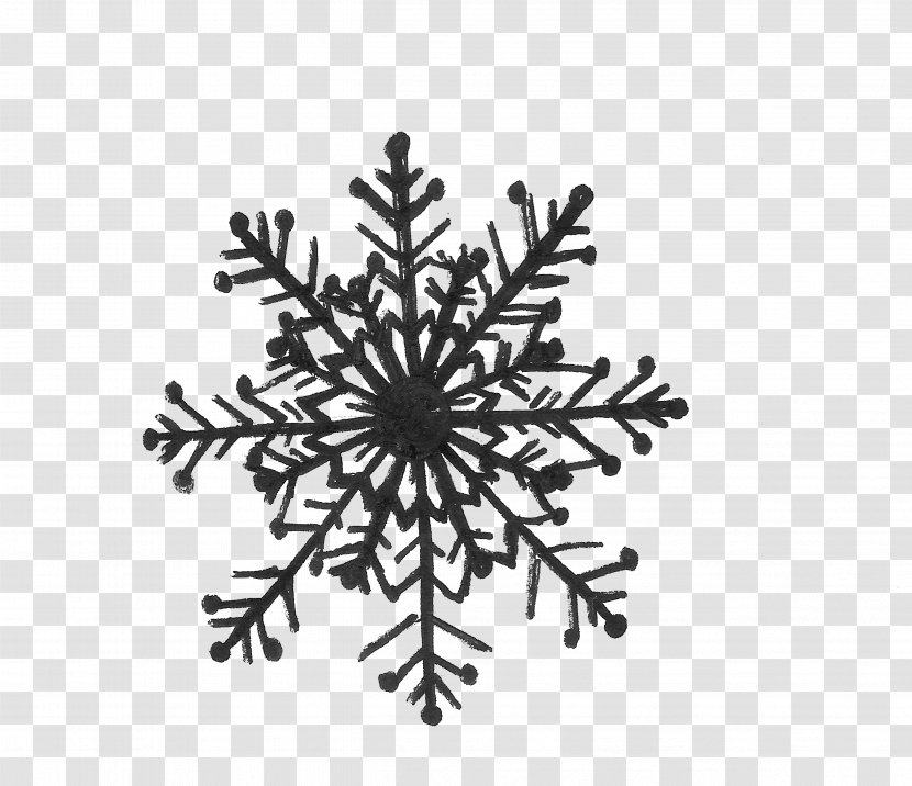 Black And White Visual Arts Monochrome Pattern - Snowflakes Transparent PNG