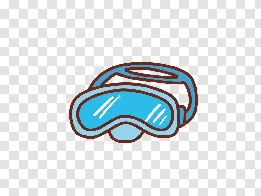 Diving Equipment Underwater Scuba Mask - Cartoon Glasses Transparent PNG