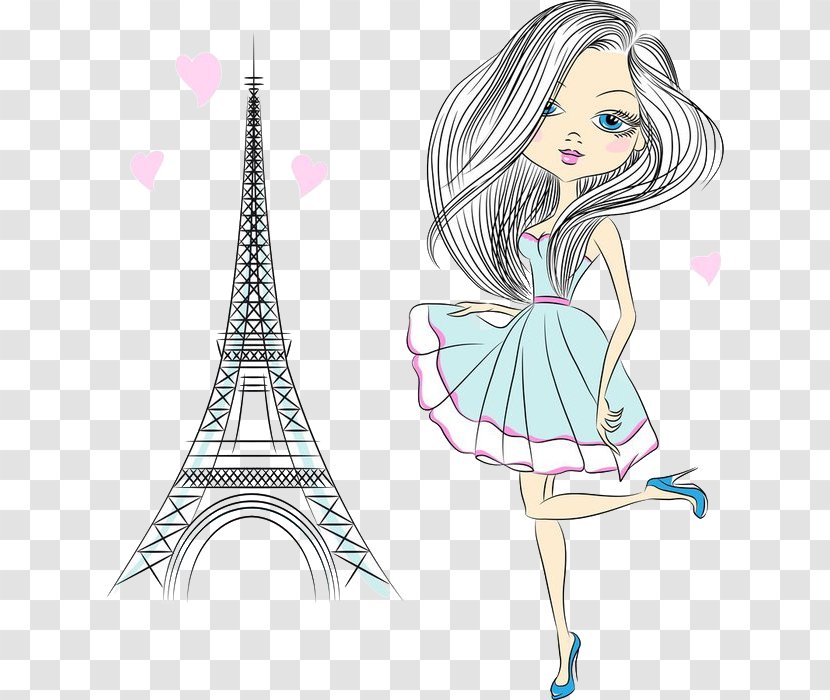 Eiffel Tower Drawing Clip Art - Silhouette Transparent PNG