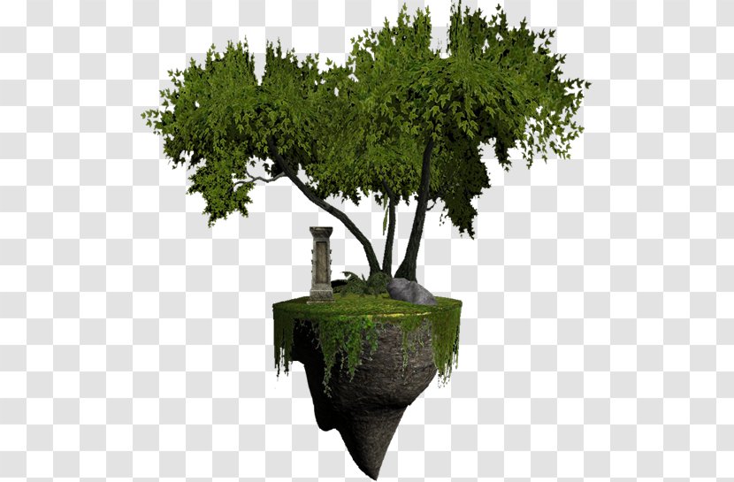 Minecraft Video Game Island - Flowerpot Transparent PNG