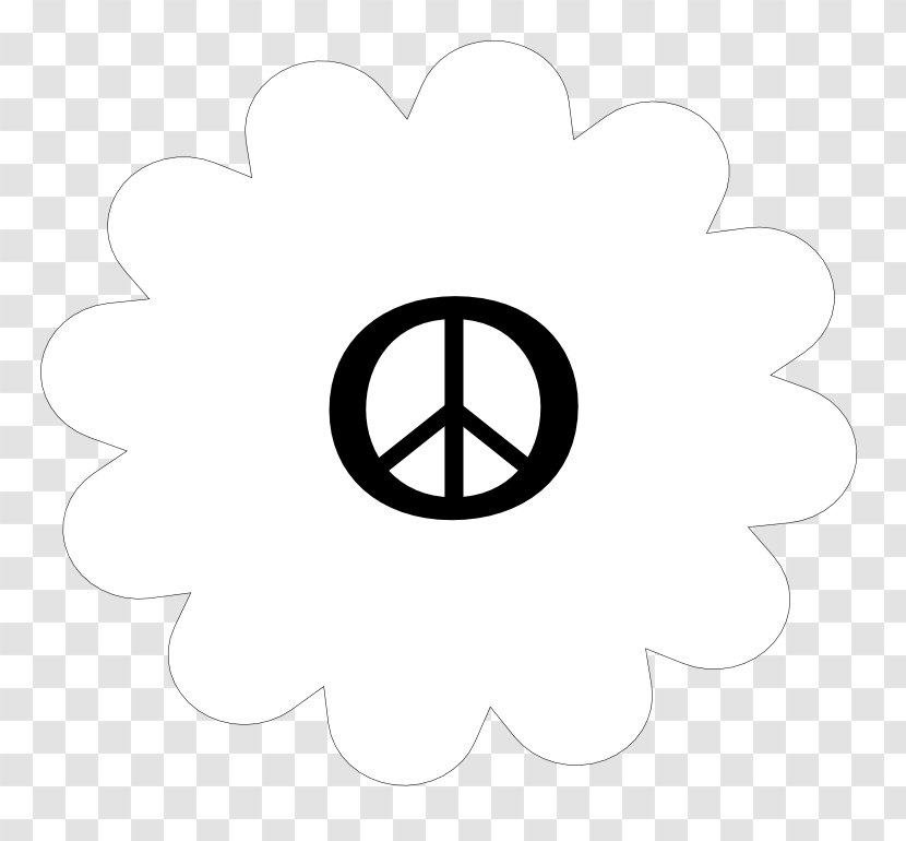 Peace Symbols Brand Circle Area - Black - Flower Tattoos And White Transparent PNG