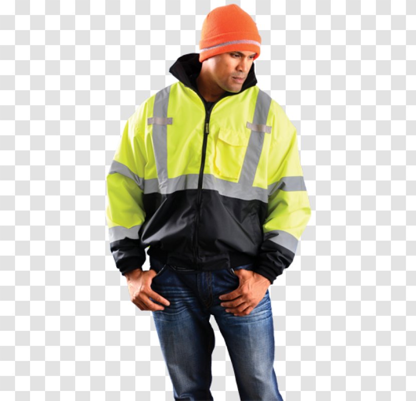 High-visibility Clothing Flight Jacket Coat - T Shirt - Safety Transparent PNG