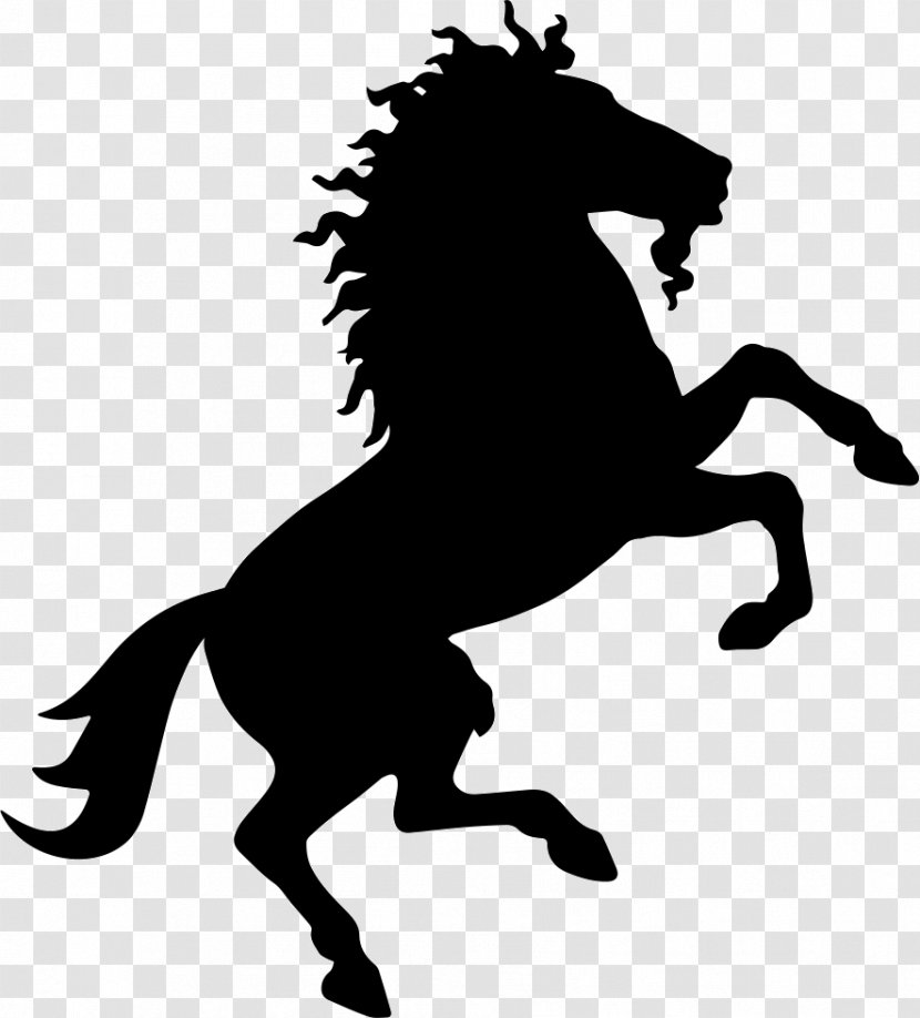 Horse Unicorn Pony Silhouette Clip Art - Mustang Transparent PNG