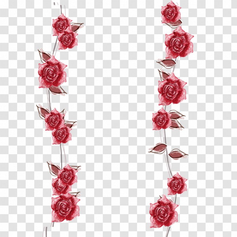 Beach Rose Flower Photography - Petal - Red Petals Edge Transparent PNG