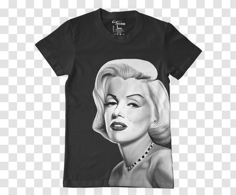 Marilyn Monroe T-shirt Woman Sleeve - Black And White Transparent PNG