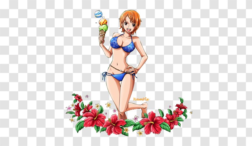 Nami Roronoa Zoro One Piece: Pirate Warriors 3 - Silhouette - One-piece Swimsuit Transparent PNG