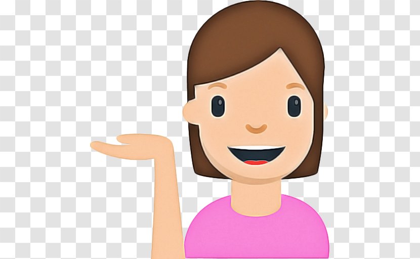 Mouth Cartoon - Thumb - Style Brown Hair Transparent PNG