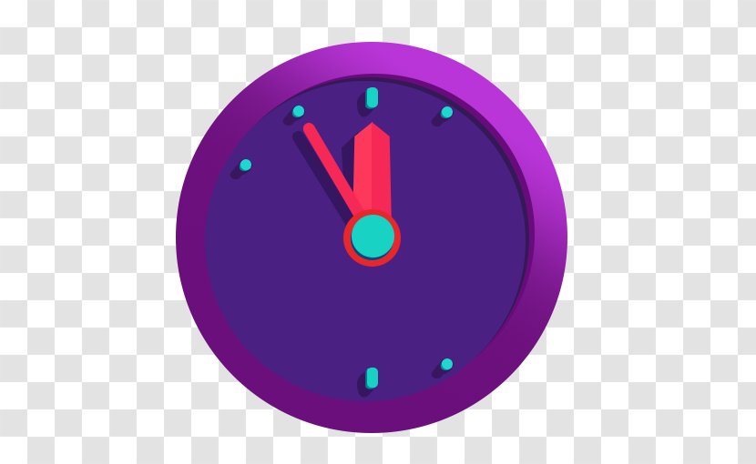 Purple Circle Font - Wall Clock - Cartoon Watches Transparent PNG