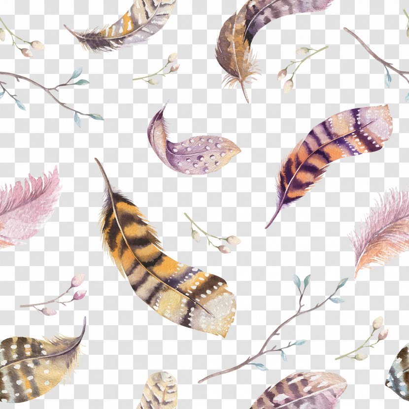 Watercolor Painting Stock Photography Drawing - Insect - Feather Transparent PNG