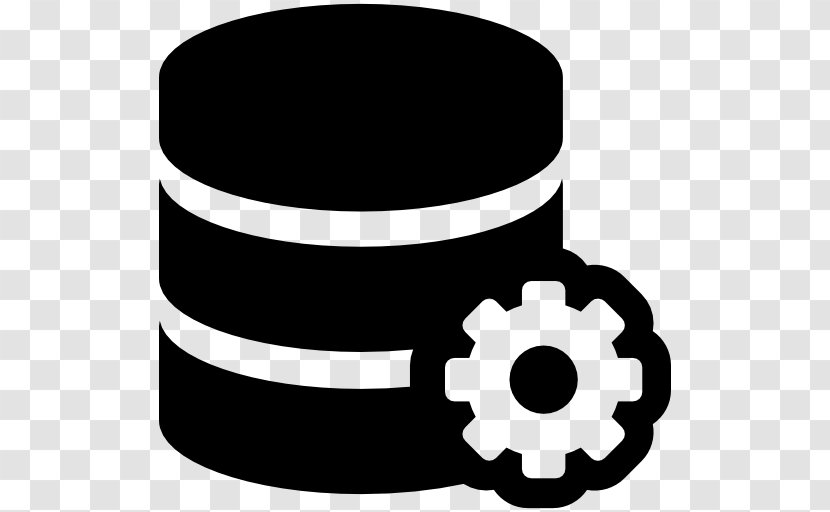 Database Symbol Computer Software - Black And White Transparent PNG