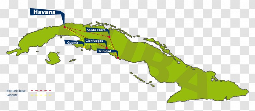 Havana Cienfuegos Santiago De Cuba Santa Clara Trinidad - World - Map Transparent PNG