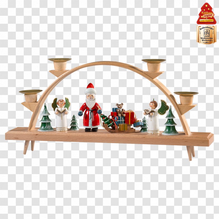 Christmas Ornament Shelf - Handpainted Santa Claus Transparent PNG