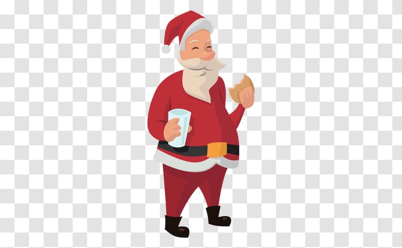 Santa Claus Gingerbread Man Eating Transparent PNG