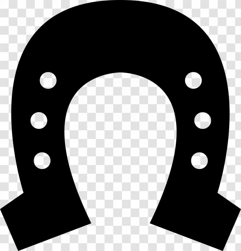 Horseshoe Clip Art - Black And White - Horse Transparent PNG