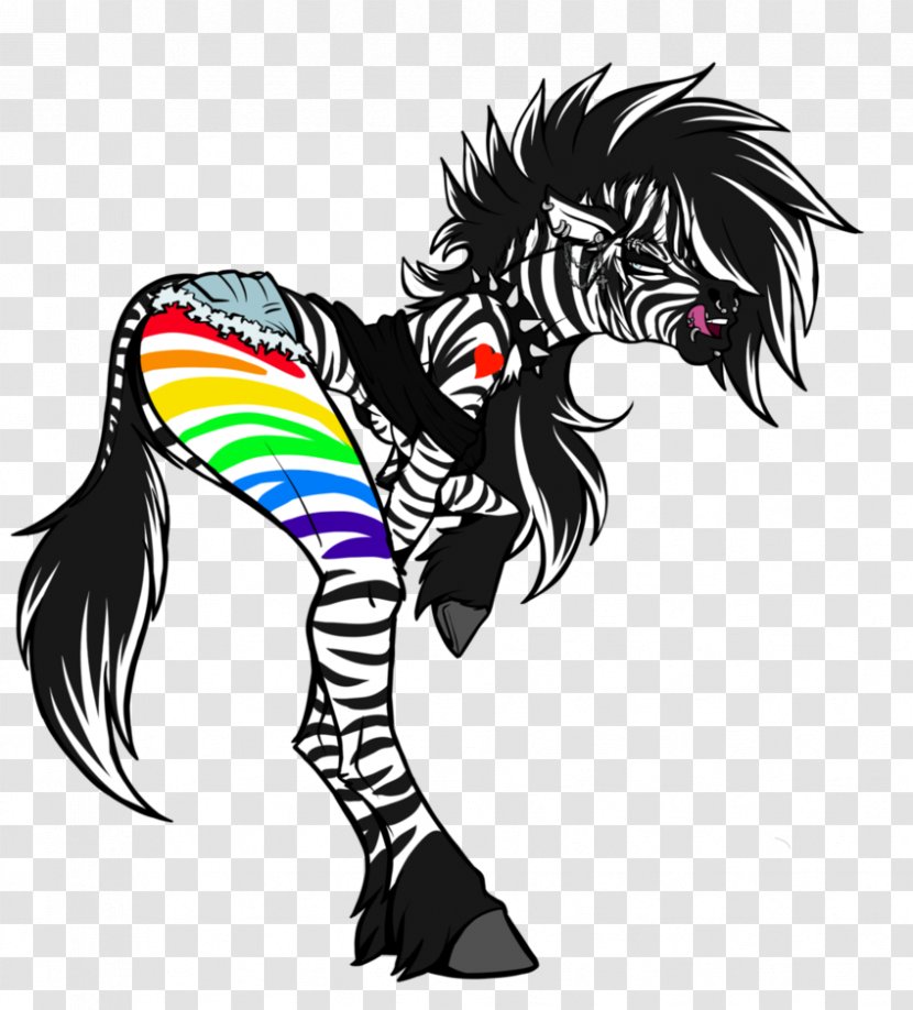 Horse DeviantArt Pony Rarity Drawing - Fictional Character - Zebra Transparent PNG