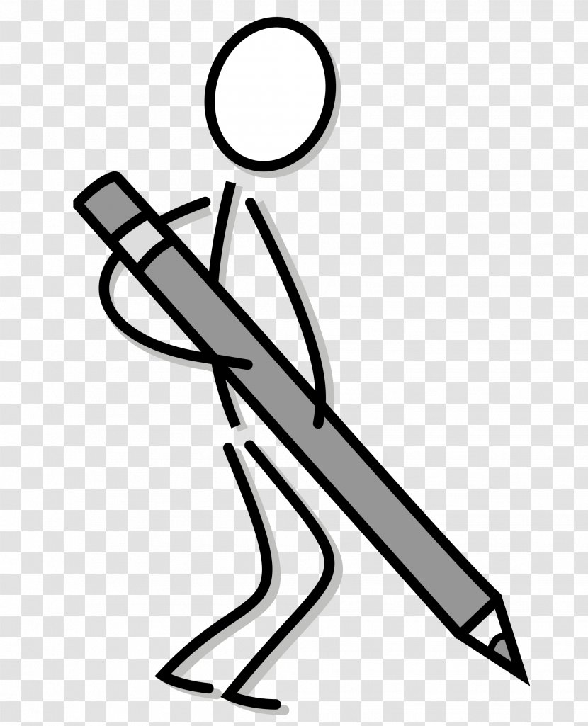 Stick Figure Drawing Writing Clip Art Transparent PNG