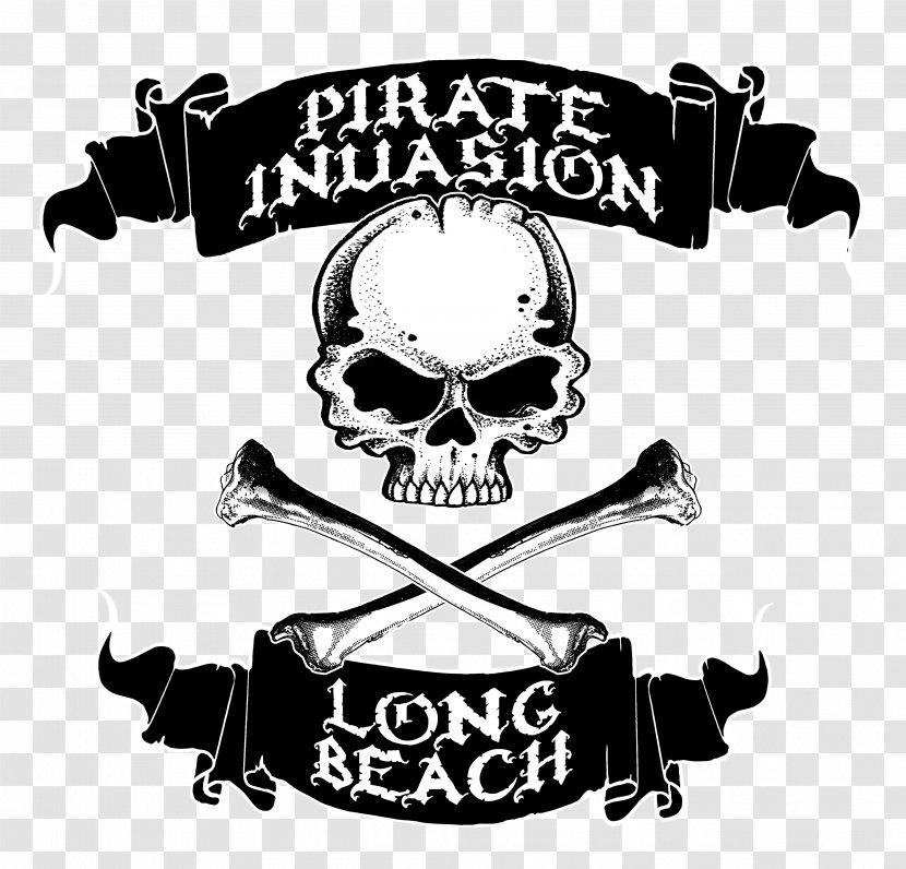 Piracy Jolly Roger Treasure Long Beach Logo - Label Transparent PNG