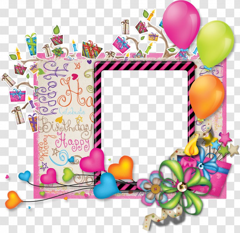Birthday Cake Picture Frame Clip Art - Gift Transparent PNG