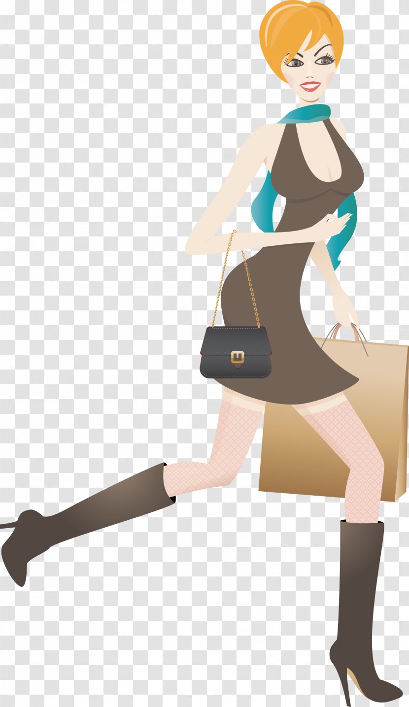 Paris Shopping Adobe Illustrator - Tree - Women Vector Transparent PNG