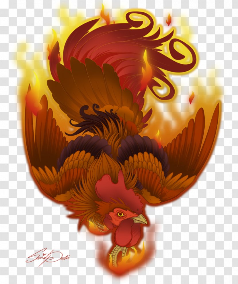 Chicken Rooster Fire Bird Chinese Astrology - Wing Transparent PNG