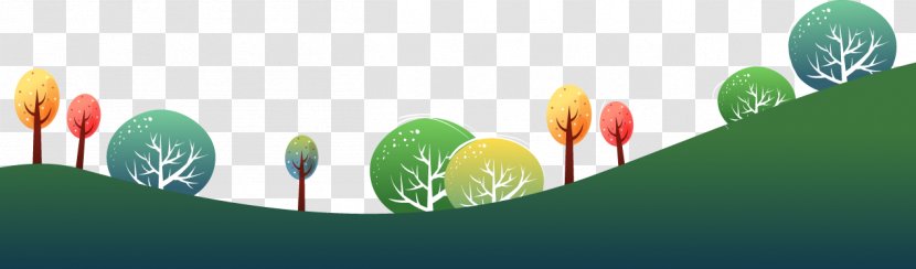 Cartoon - Banner - Tree Transparent PNG