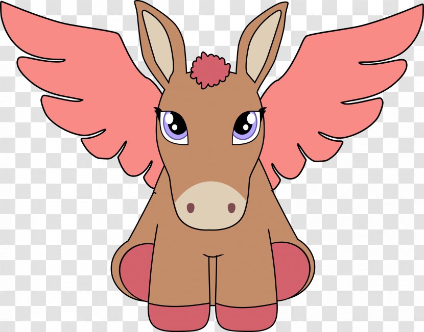 Donkey Pony Pegasus Clip Art - Tree - Eyes Cliparts Transparent PNG