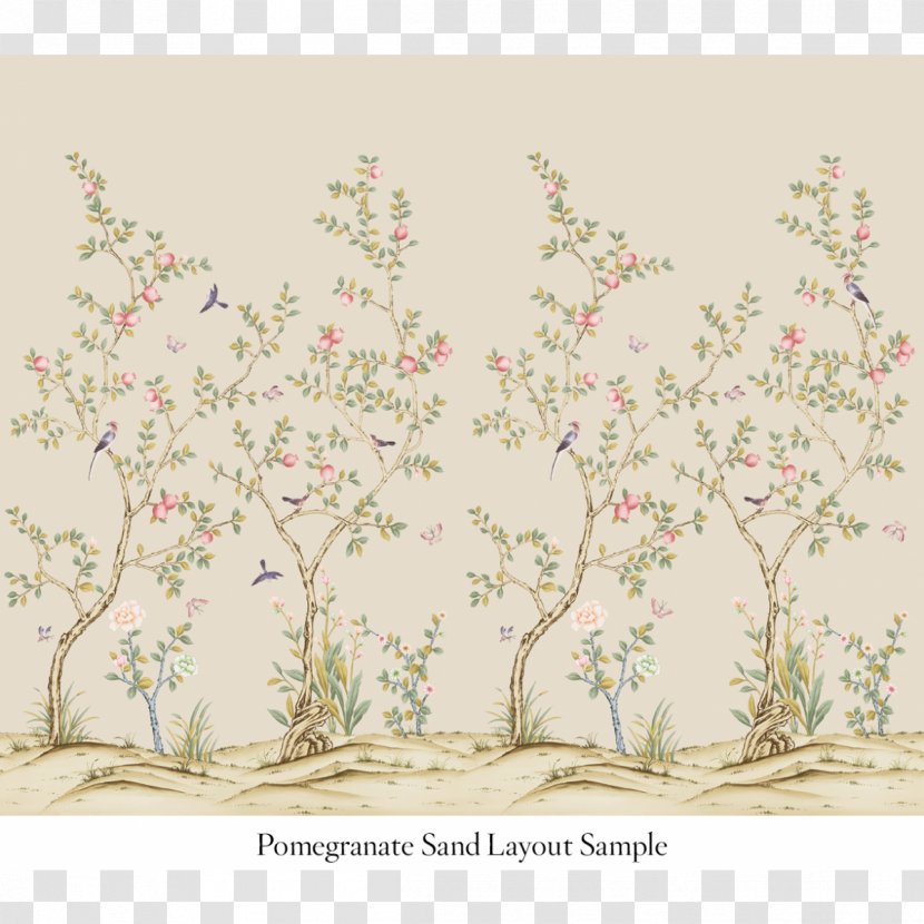 Chinoiserie Toile Wall Mural Wallpaper - Decor Transparent PNG