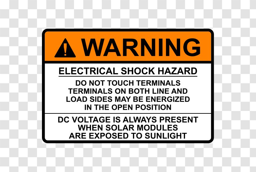 Car Warning Label Decal Sticker - Photovoltaics Transparent PNG